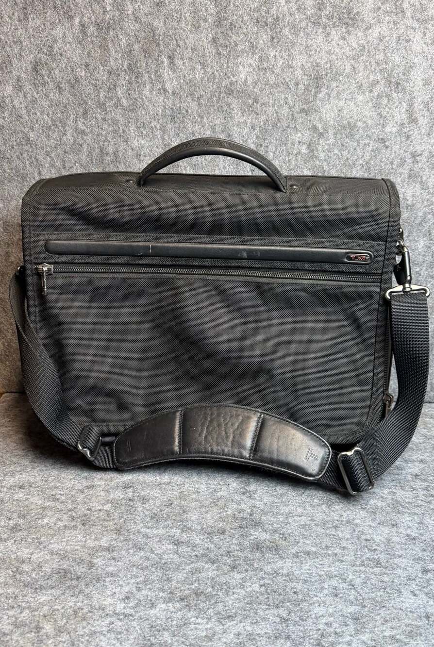 TUMI Alpha Expandable Nylon Laptop Messenger Briefcase Bag